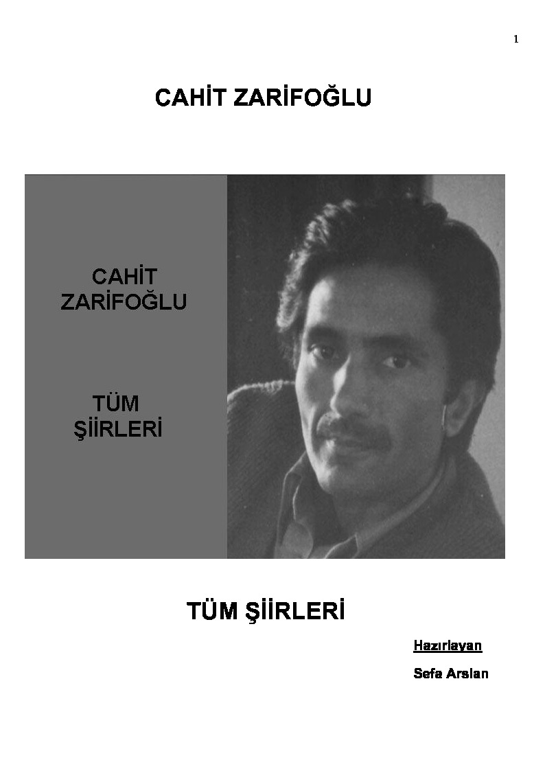Cahid Zerifoğlunun Tüm Şiirleri-254s