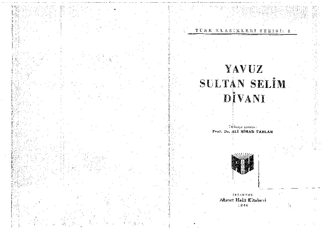 Yavuz Sultan Selim Divanı-Ali Nihad Tarlan-1946-319s