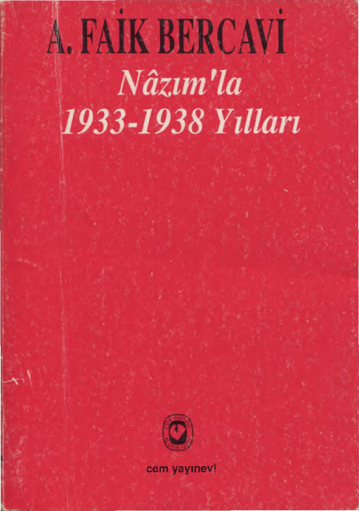 Nazimle 1933-1938 Yılları-A.Faiq Bercavi-1992-137s