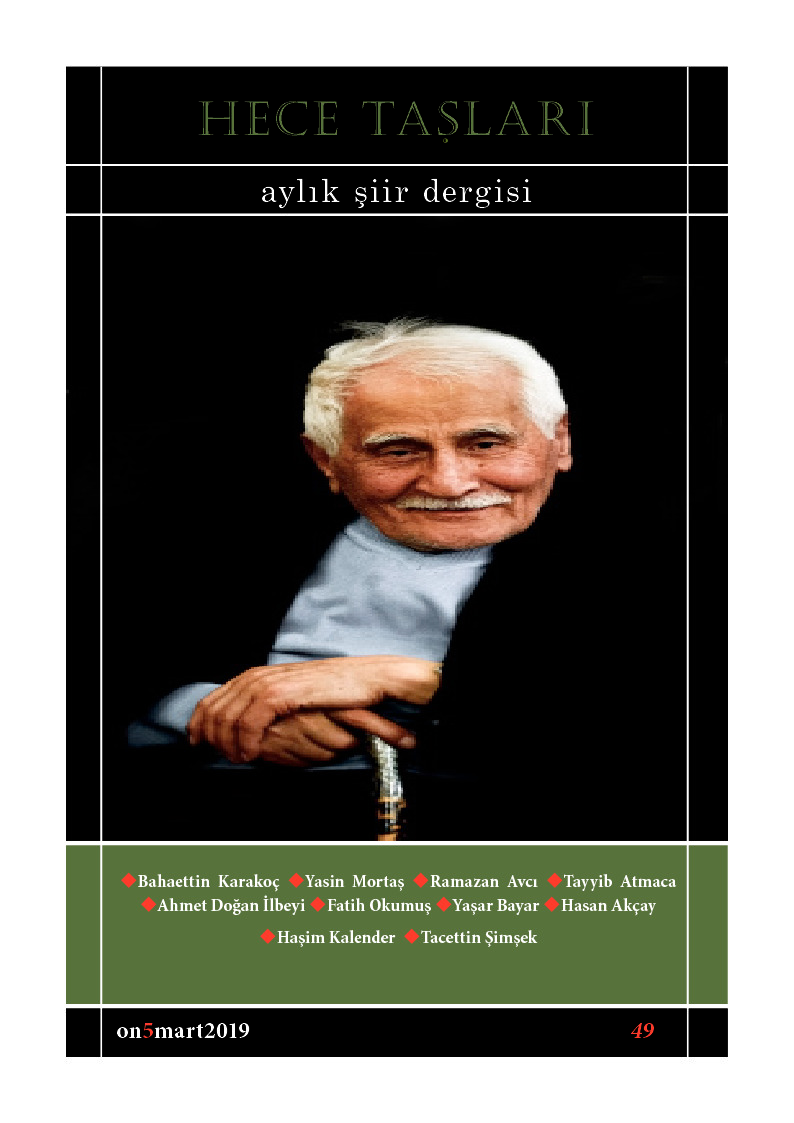 Hece Daşlari-Aylıq Şiir Dergisi-49-Sayı On5-Mart-Tayyib Atmaca-2019-28s