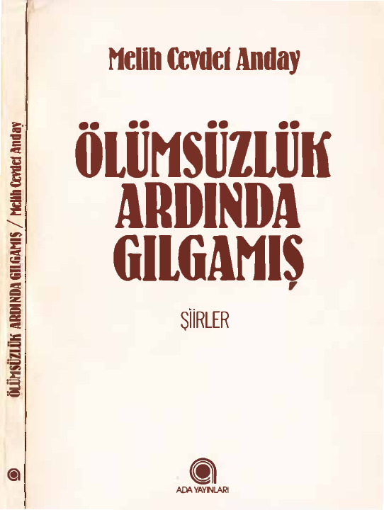 Ölümsüzlük Ardında Gilgemiş-Shiirler-Melih Cevdet Anday-1979-112s