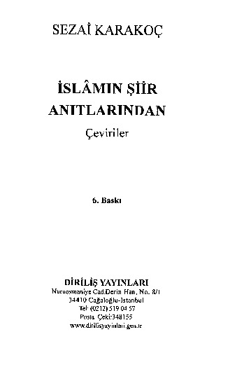 Islamın Şiir Anıtlarından-Sezai Qaraqoç-2000-81s