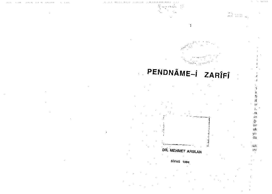 Pendnamei Zerifi Mehmed Arslan 1994 104