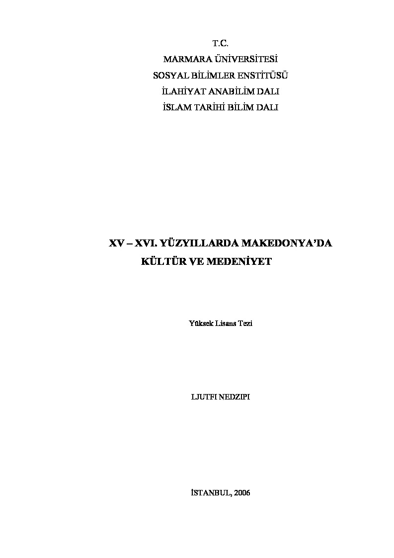 XV-XVI Yüzyillarda Makedonyada Kültür Ve Medeniyet-ljutfi nedzipi-2006-120s