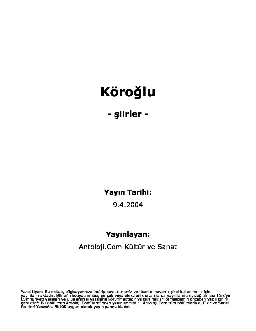 Koroğlu Şiirler-2004-47