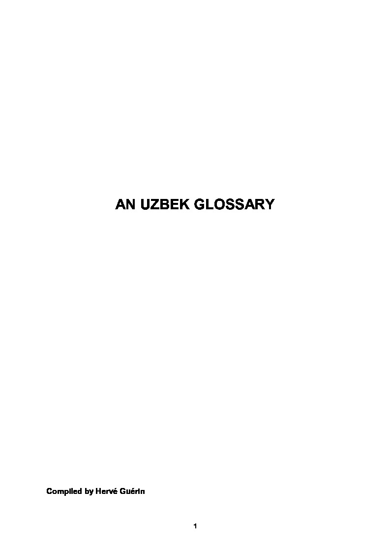 An Uzbek Glossaery-Uzbek-Ingilizce Sozluk-2005-345s