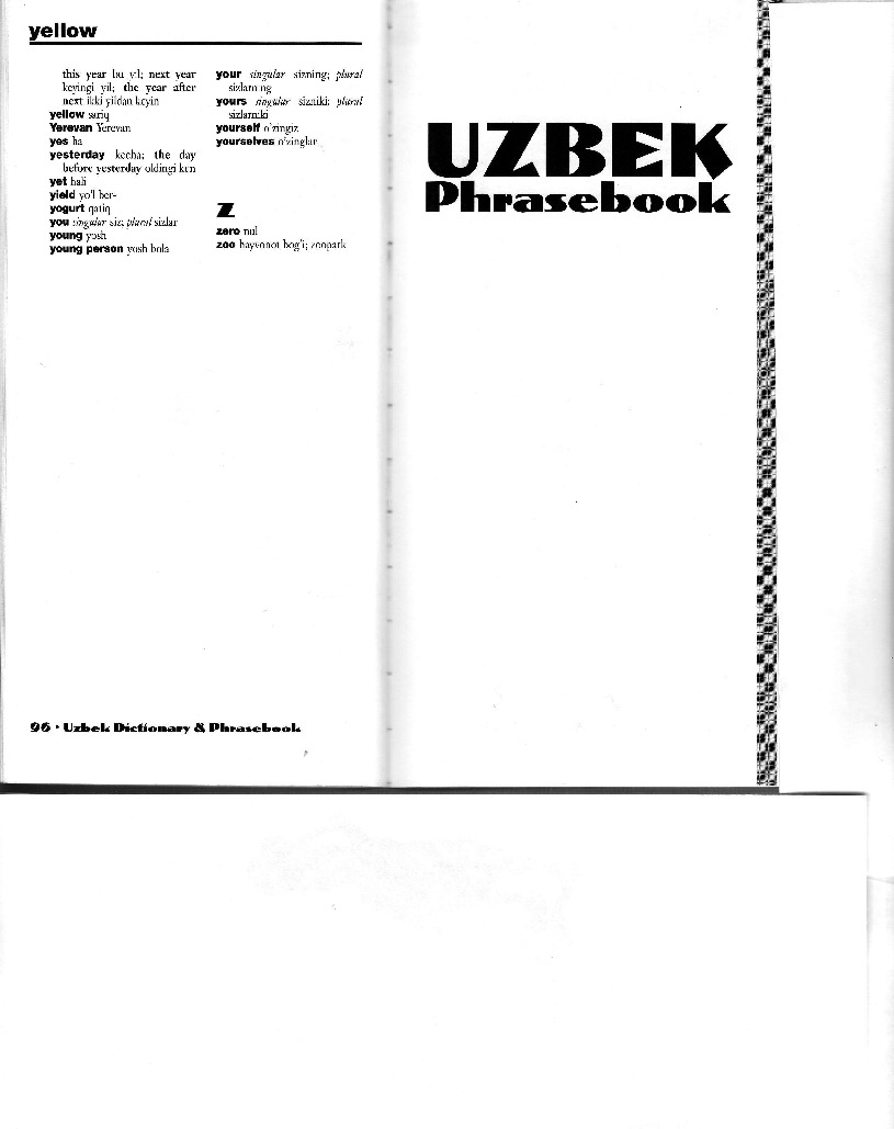 Uzbek-ingilizce dilenish -mukalime- Phrase book