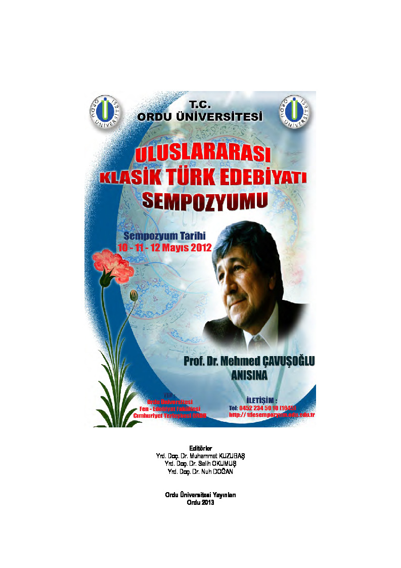 Uluslararası Klasik Türk Edebiyatı Simpozyomu-2013-861s