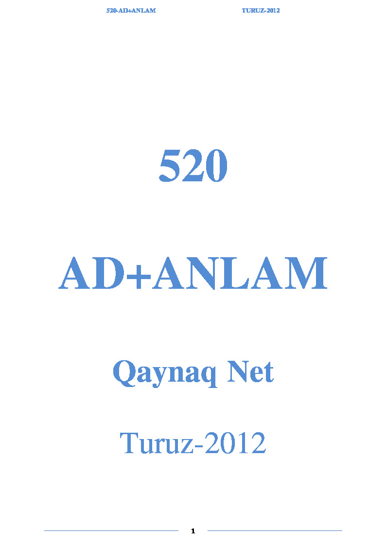 Ad+Anlam-Qaynaq