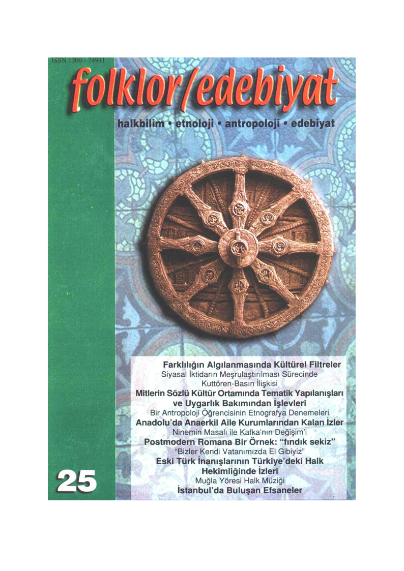 (Folklor-Edebiyat Dergisi /Sayı 25 (2001