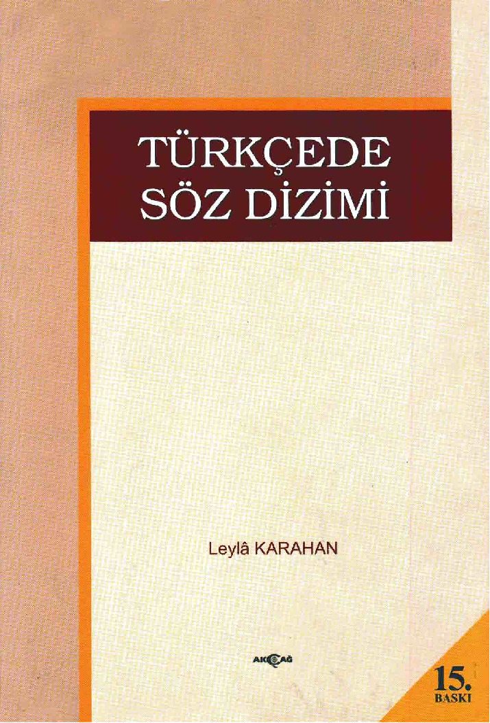 Türkce Söz Dizimi Leyla Qaraxan 2010 189s