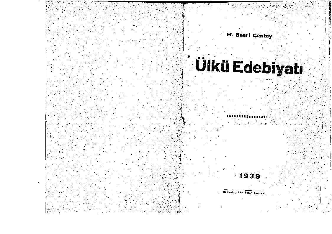 Ülgü Edebiyatı Hasan Besri Çantay 1939 46s
