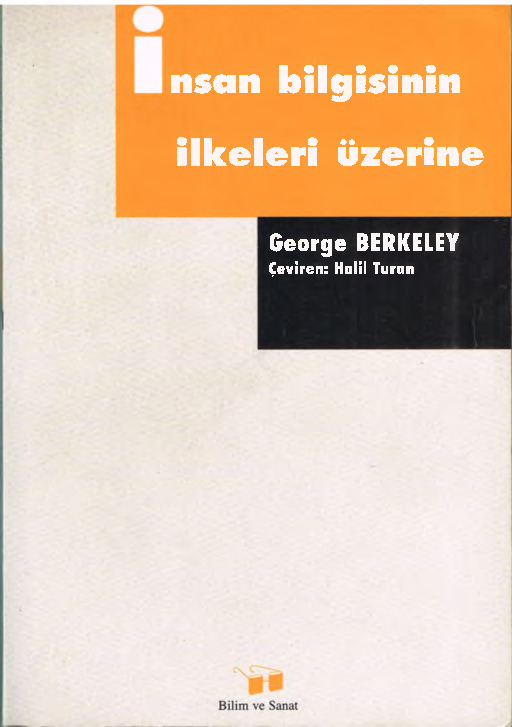 İnsan Bilgisinin İlkeleri Üzerine George Berkeley Xelil Turan 1996 141