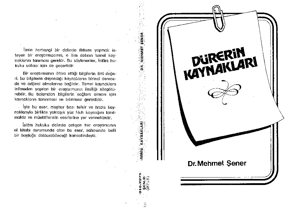Dürerin Qaynaqları  Mehmed Şener 1987 132s