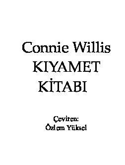 Qiyamet Kitabi Connie Willis-Özlem Yüksel 2012 1940