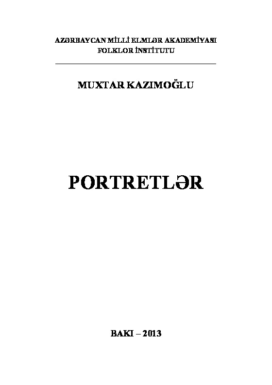 Portretler Muxtar Kazimoğlu-Baki-2013 184s