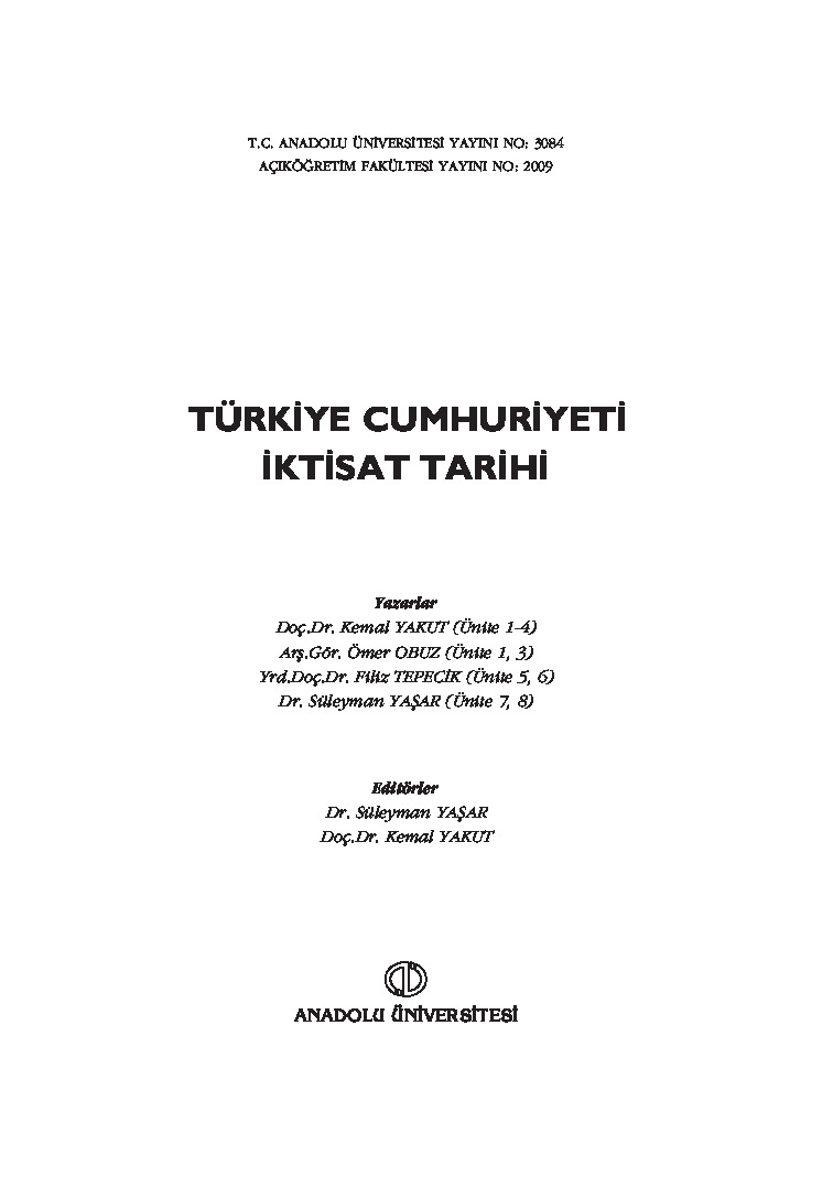 Türkiye Cumhuriyeti İkqtisat Tarixi-2013-249s