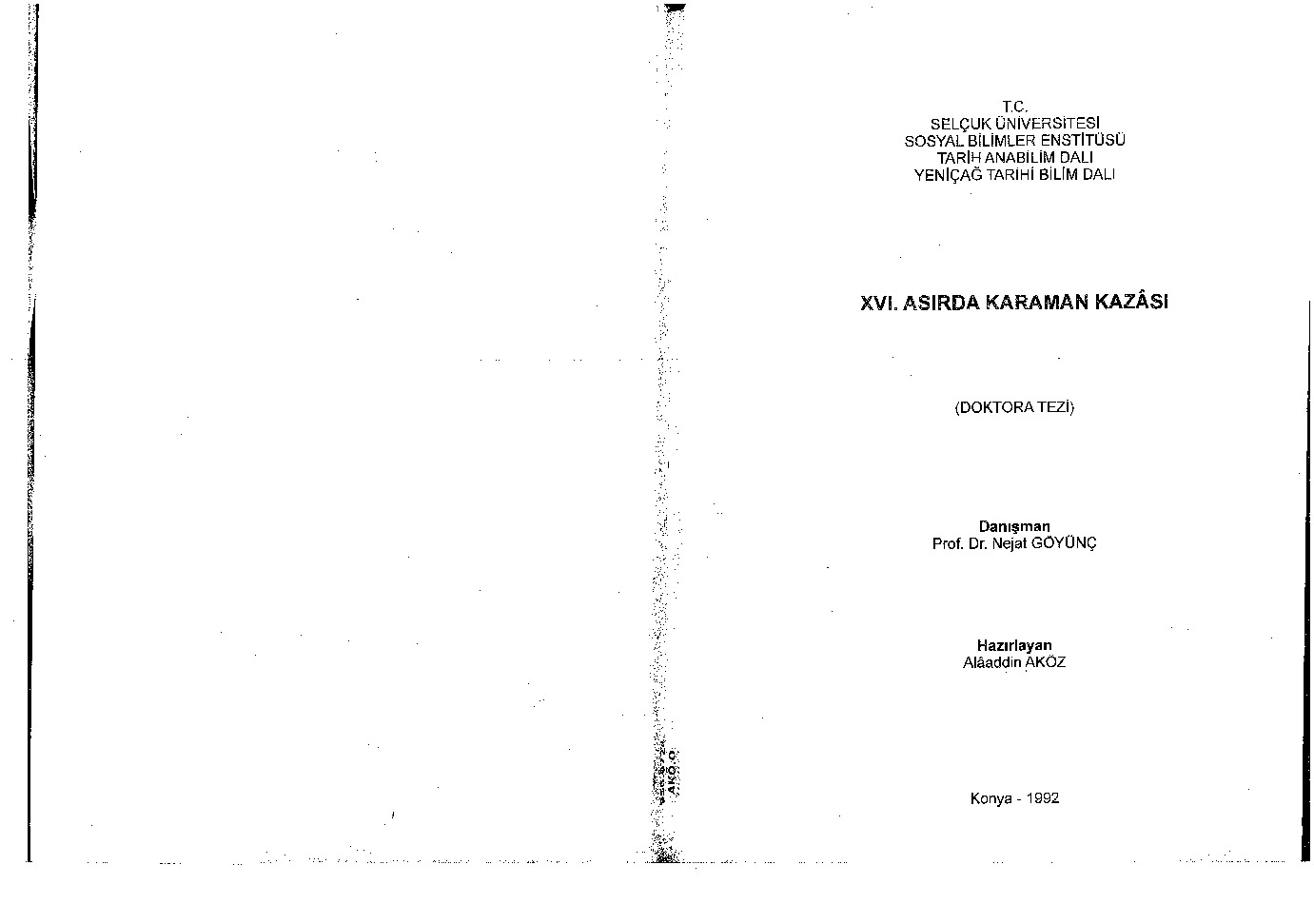 16.Cı Asırda Qaraman Qazası-Alaiddin Aköz-1992-133s