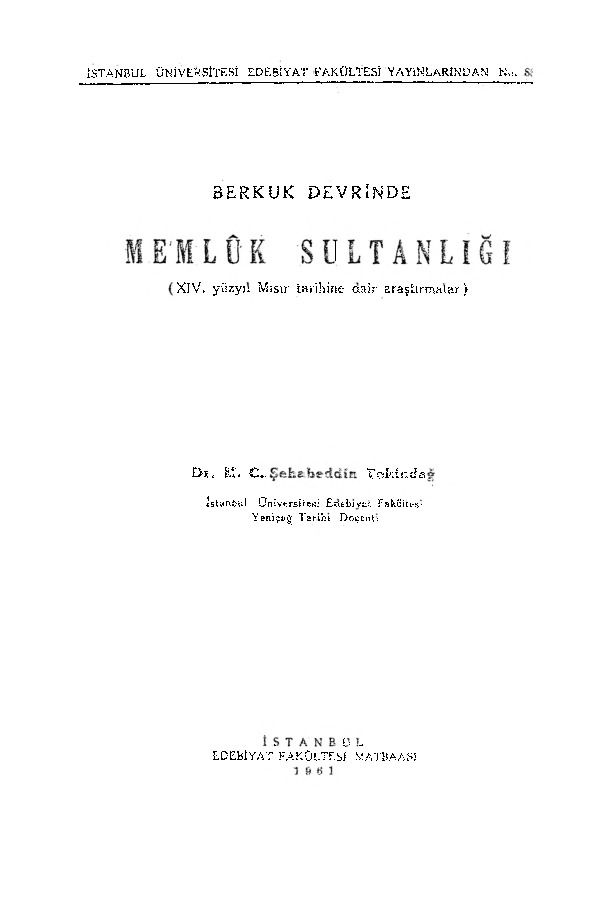 Berkuk Devrinde Memluk Sultanlığı-Şehabetdin Tekindağ-1961-218s