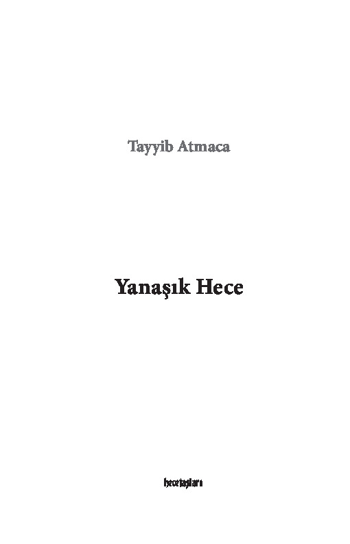 Yanaşıq Hice-Şiir-Tayyib Atmaca-2025-128s