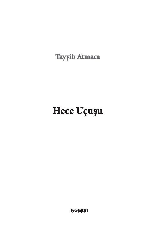 Hece Uçuşu-Tayyib Atmaca-2025-96s