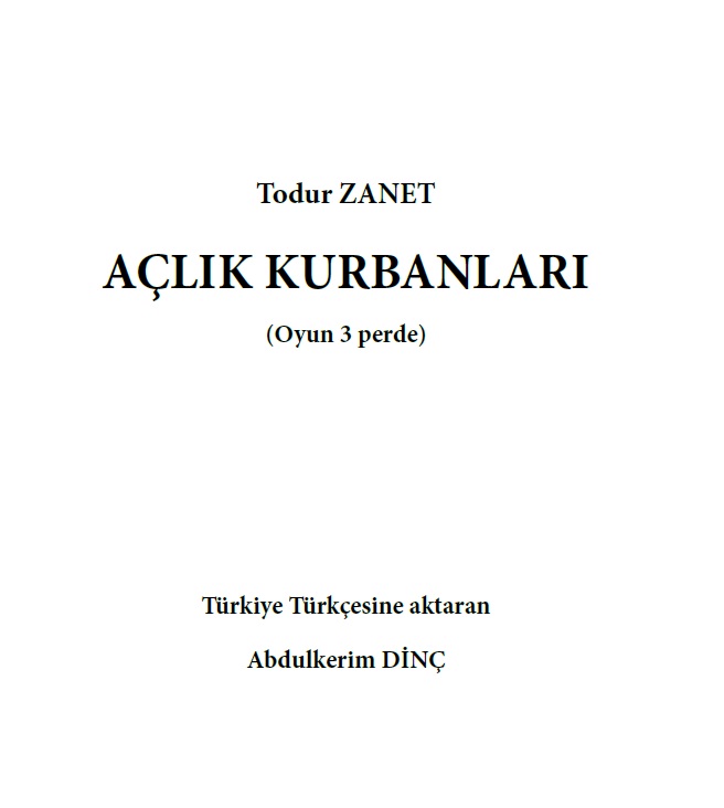 Aclıq Qurbanları Todur Zanet 2014 95s