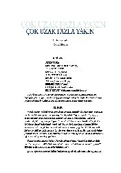 Çox Uzaq Fazla Yaxın-Adalet Ağaoğlu-2007-60s