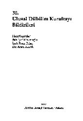30-Ulusal Dilbilim Qurultayı Bildirileri-Bextiyar Makaoğlu-I.P.Bekar-E.A.Akkök-2017-360s