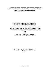 Gizli Belgelerde Mustafa Kemal-Vehdetdin Ve Qurtuluş Savaşı-Salahi Sonyel-2010-240s