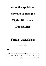 Kırım Savaşı-Islahat Fermanı ve Osmanlı Eğitim Düzeninde Dönüşümler-Selcuq Akşin Somel-31s