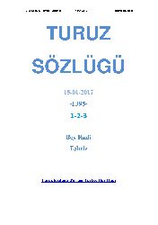 Turuz Sözlüyü-Türkce-Türkce (Az. Tükcesi)-1-2-3-*Bey Hadi-Turuz-Tebriz-20550s