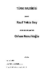 Türk Musiqisi-Rauf Yekta Bey-Çev-Orxan Nasuhioğlu-255s