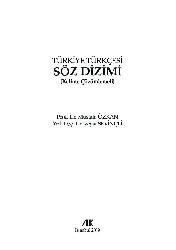 Türkiye Türkcesi Söz Dizimi- Söz Çözümlemeli-Mustafa Özkan-2009-303