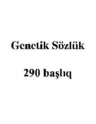 Genetik Sözlük-290 Başlıq-32s