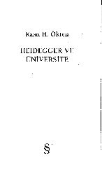 Heidegger Ve Üniversite-Kaan H.Ökten-2002-114s