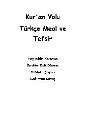 Quran Yolu Turkce Meal Ve Tefsir-3831s