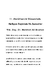 II.Ebdülhemid Döneminde Xefiyye Teşgilatı Ve Jurnallar-Mehmed Ali Beyxan-46s