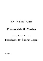 Rauf Yekta Beyin Fransızca Musiqi Yazıları-Ilhami Gökşen-1998-67s
