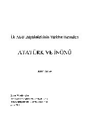 İlk ABD Böyükelçisinin Türkiye Xatıraları-Atatürk Ve İnönü-John Grew-Can Qrev- Çev-Muzaffer Aşqın 2000-100s