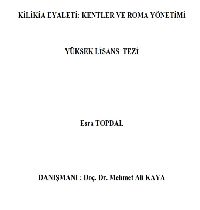 Kilikia Eyaleti-Kentler Ve Ruma Yönetimi-Esra Topdal-Izmir-2007-141