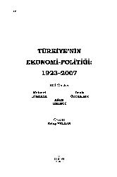 Türkiyenin Ekonomi Politighi 1923-2007-Mehmed Diqqaya-Deniz Ozyakishir-Adem üzümçü-2007-449s