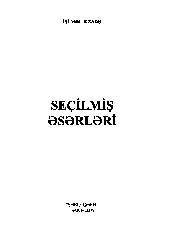 Isi Melikzade-Seçilmiş Eserleri-Baki-2005-336s