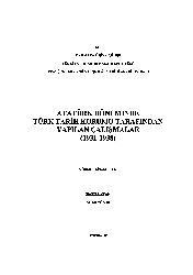 Atatürk Döneminde Türk Tarix Qurumun Terefinden Yapılan çalışmalar-1931-1931-Arzu Yüzer-2006-129s