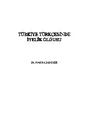 Türkiye Türkcesinde Iyelik Olqusu-Fevzi Qarademir-2013-351s