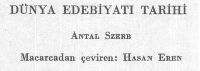 Dünya Edebiyatı Tarixi-1-Antal Szerb-Hasan Eren-1978-113s