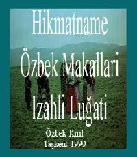 Hikmetname-Özbek Maqallari Izahli Luğati