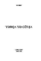 Verqa Ve Gülşa-Mesihi-Baki-2005-336s