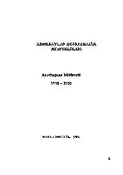 Azerbaycan Demokratik Respublikasi Azerbaycan Hökumeti-1918-1920-Baki-1990-92s