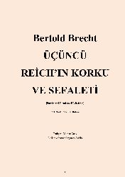 Üçüncü Reichin Qorxu Ve Sefaleti-Bertolt Brecht-Yılmaz Onay-199379s