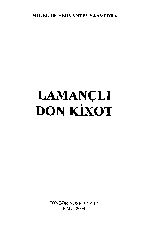 Lamanchali Don Kişot-M.D.Servantes Saavdra-Baki-2004-576s